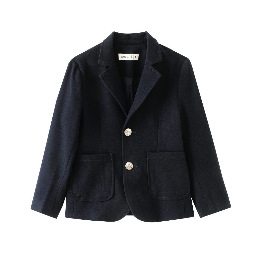 WOOL BLAZER-NAVY