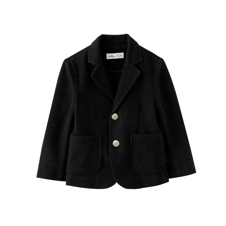 WOOL BLAZER-BLACK