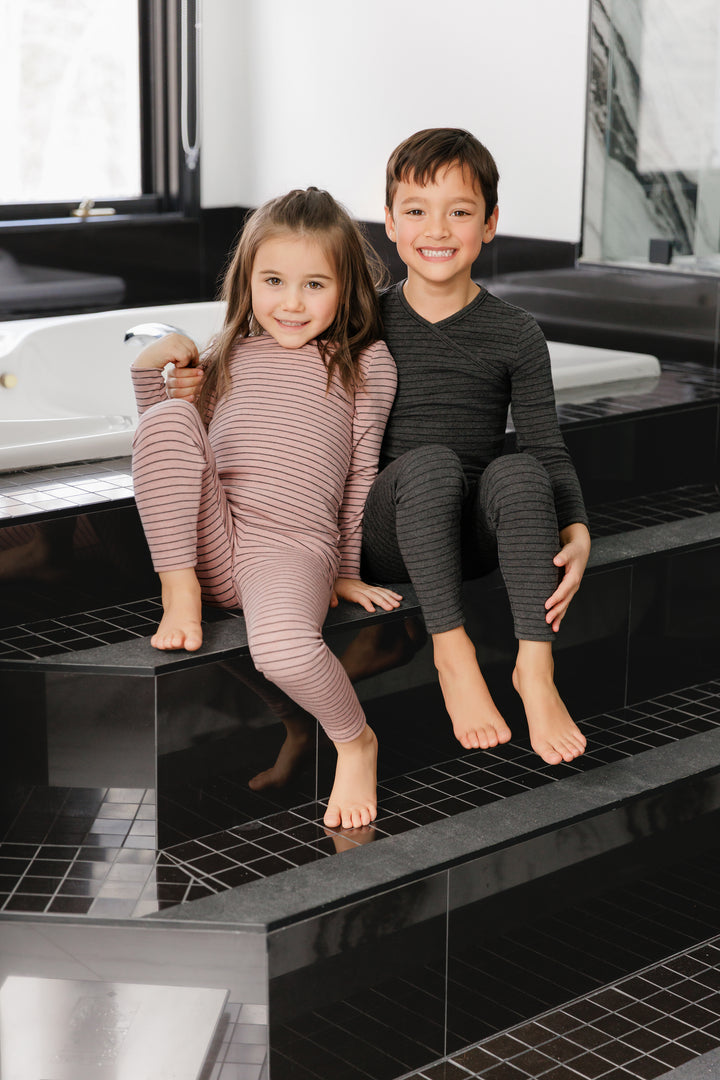 BWL26216P Super Soft Stripes Pajamas - Grey