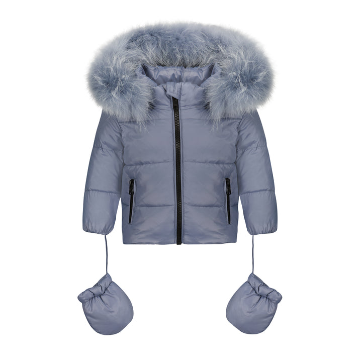 BABY CLASSIC PUFFER-DARK BLUE/BLUE FUR