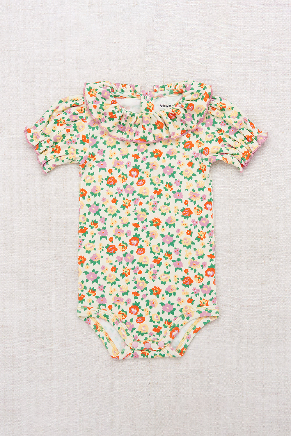 BALLOON SLEEVE PALOMA ONESIE-String/Hazy Lilac Brimfield