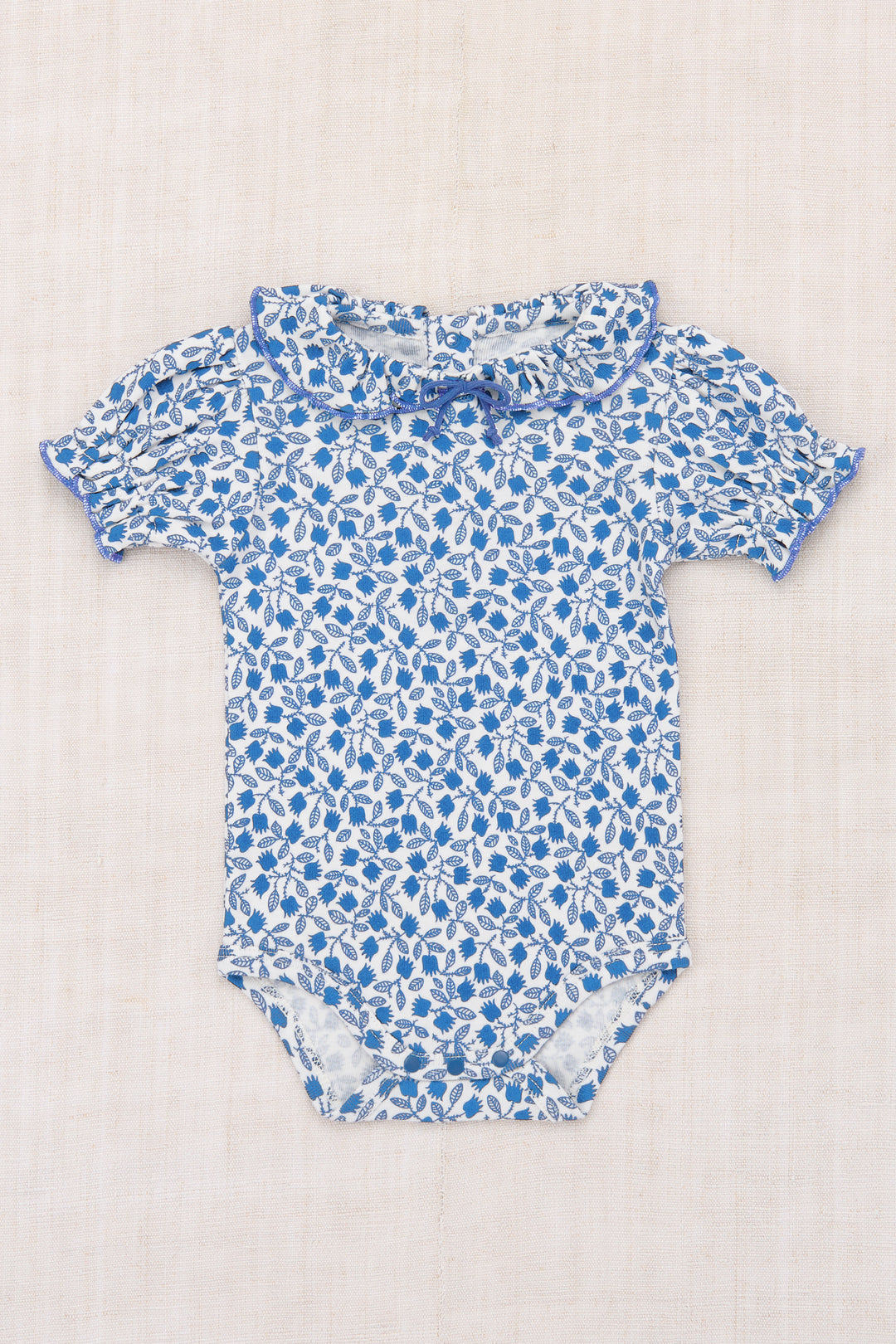 BABY PATRICIA ONESIE-BLUE RIBBON LISSE FIELDS