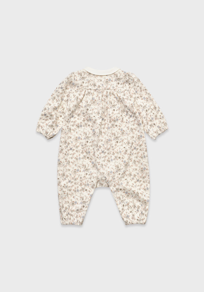 Baby Thessaria collar Organic Romper - Vintage Pink