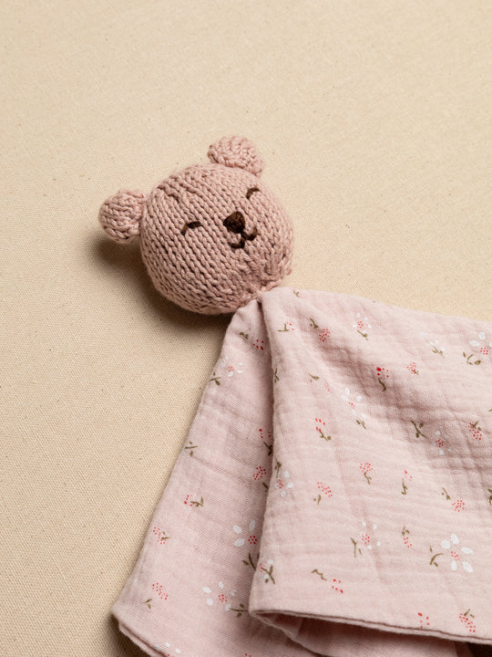 Baby Comforter Hand Knitted / Color Blush
