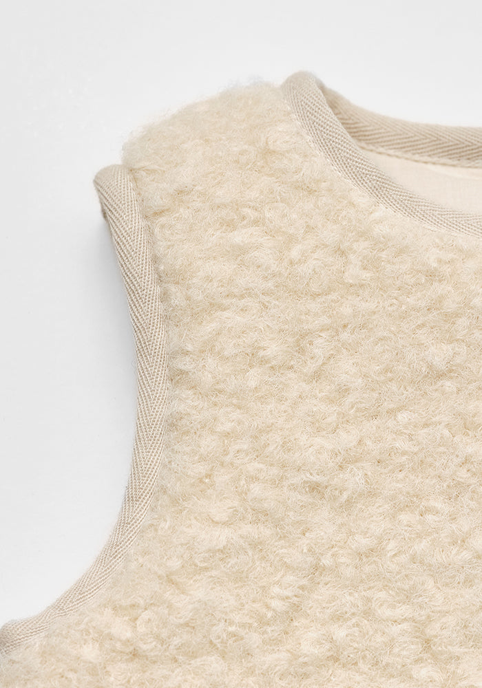 Baby Sabre fur Vest - Cream Beige
