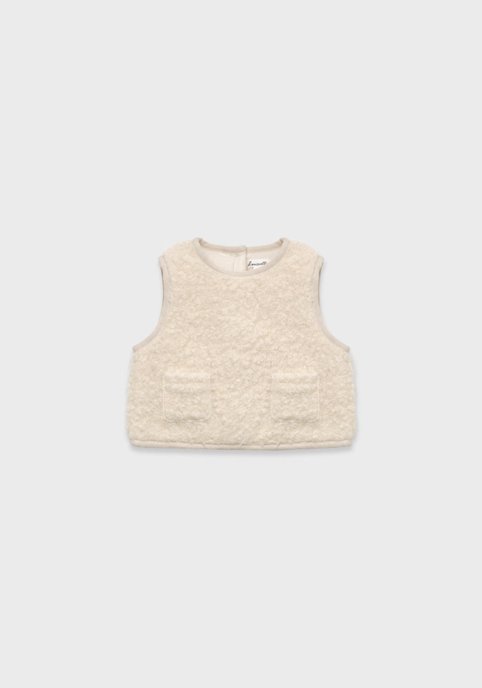 Baby Sabre fur Vest - Cream Beige