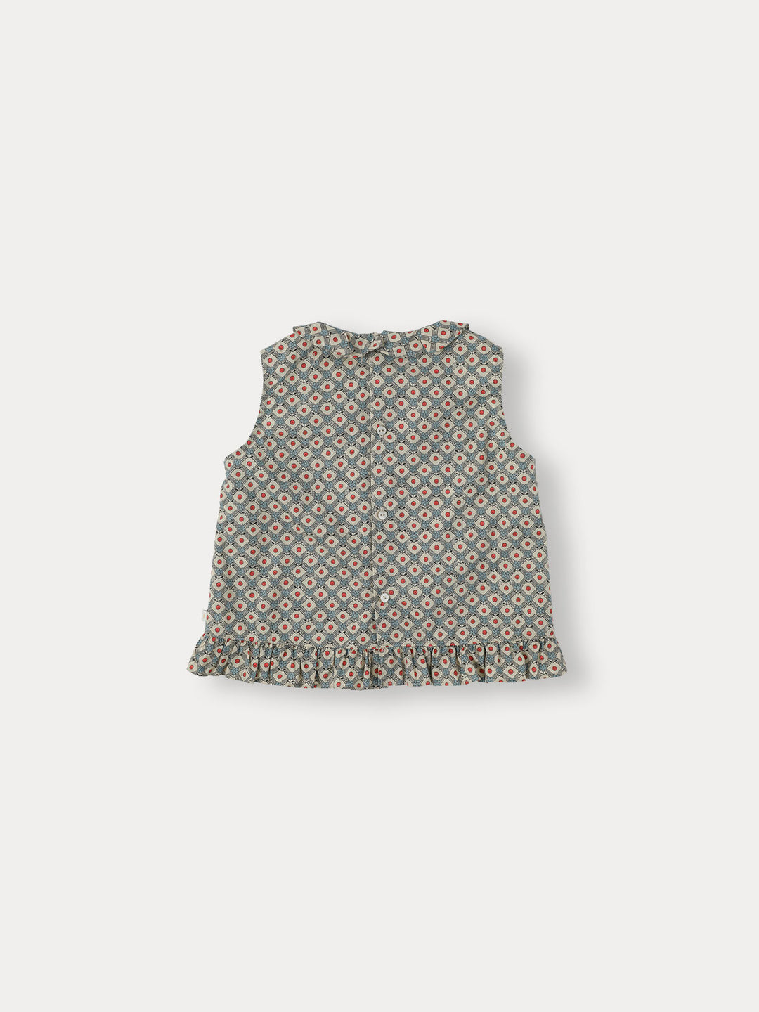 BNC26MBL0 RHOMBUS FRILL BLOUSE - BEIGE