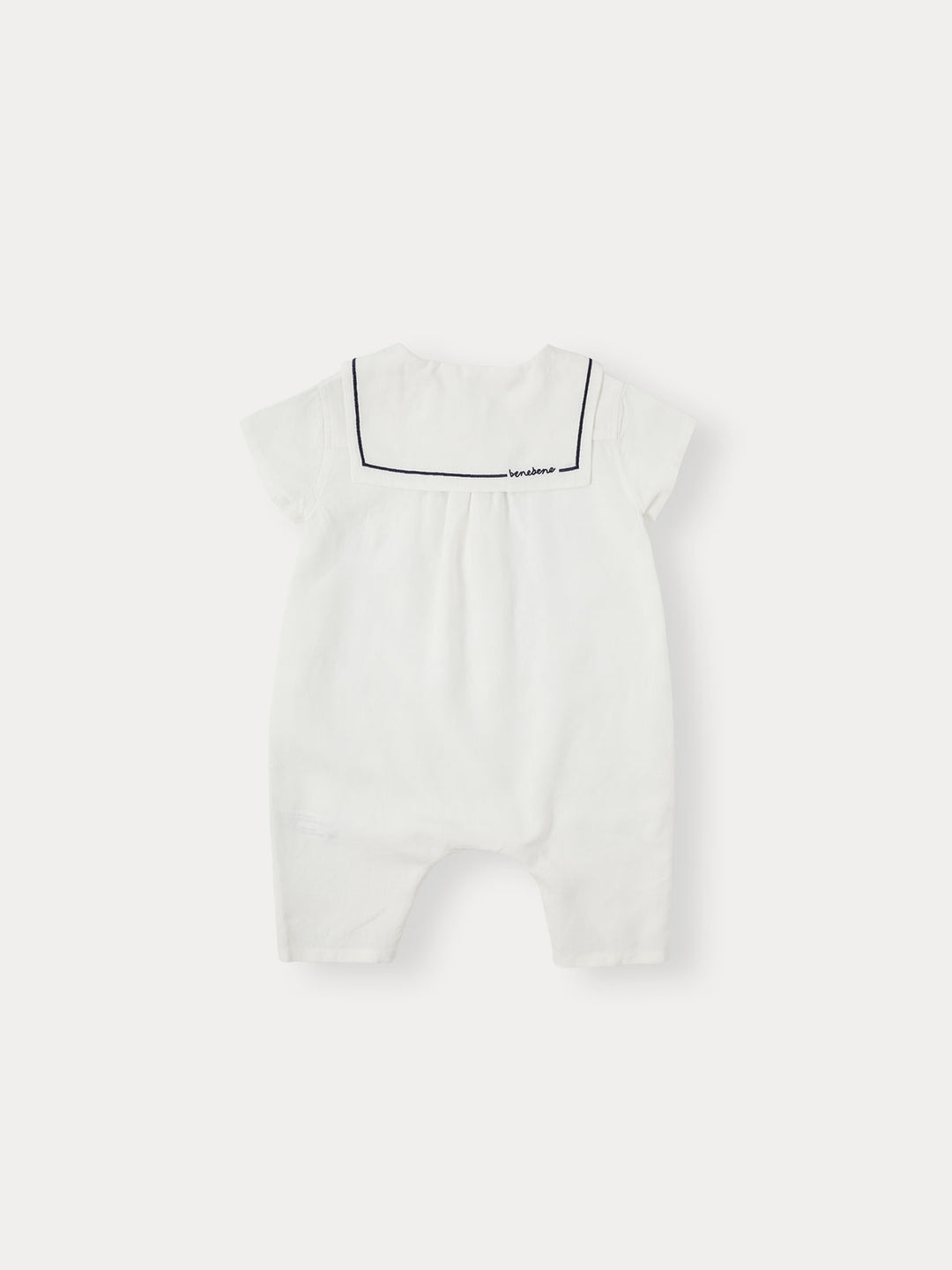 BNE26SRP05 MARINE COLLAR SHIRT ROMPER - IVORY