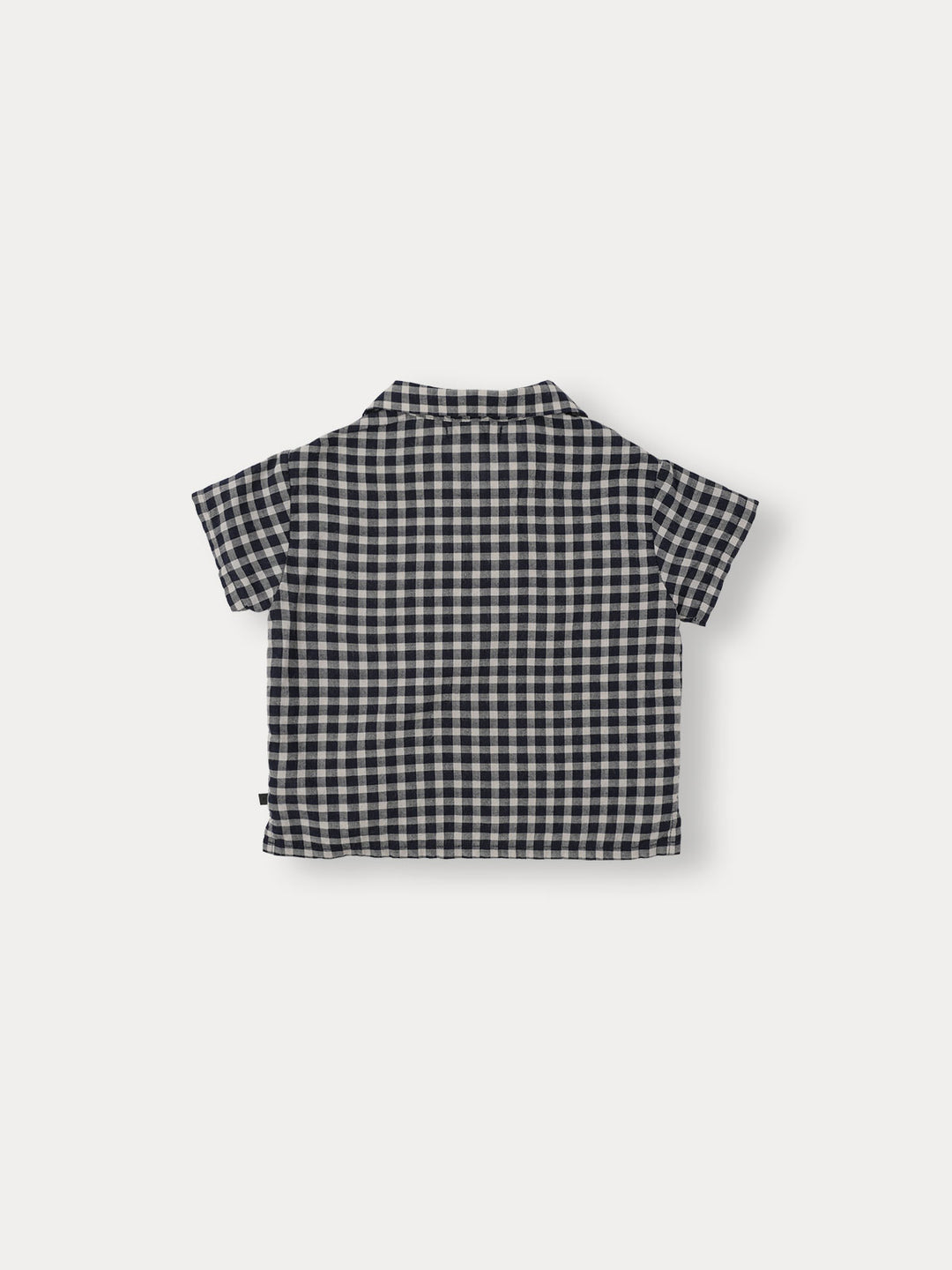 BNB26MSI03 DOU CHECK HALF SHIRT - NAVY