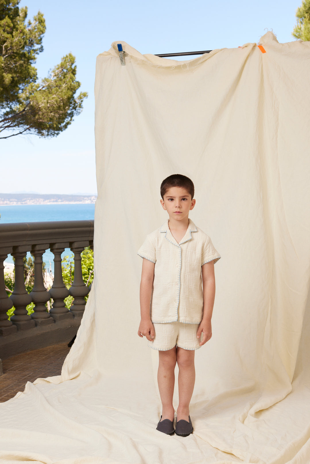 Sky Shirt - Natural Squares