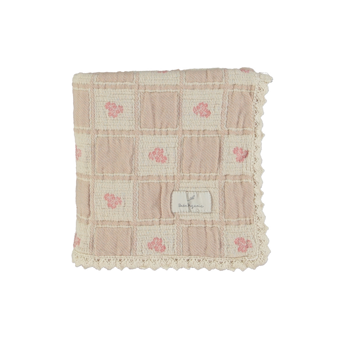 BLOOMS BLANKET-Sand Floral Patchwork