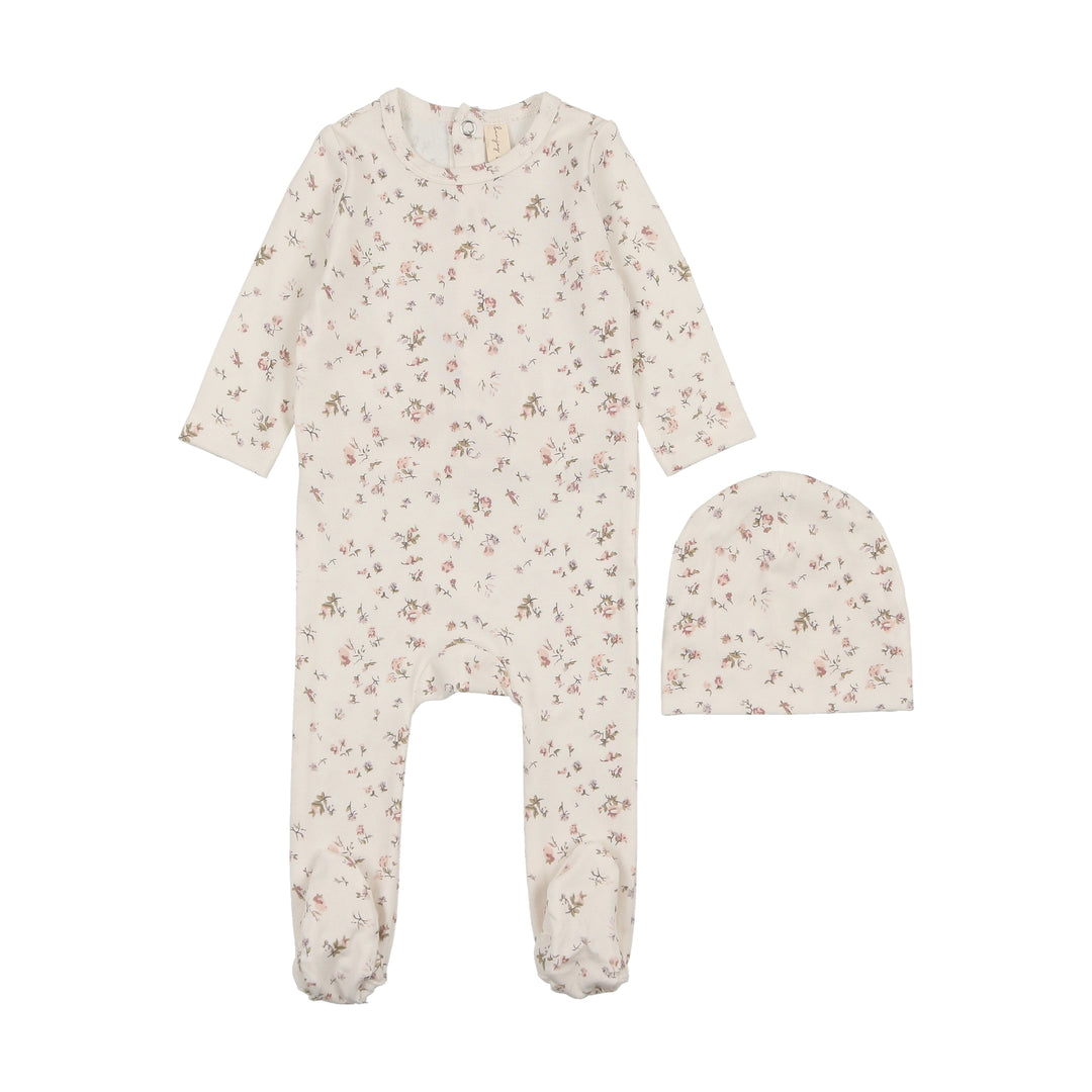 SL25303-Oat-Heathered Floral Set-Oat