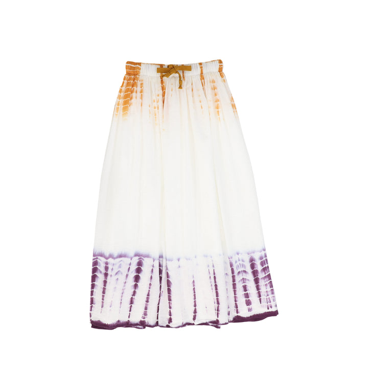 C-18629-Crinkle Tie Dye Maxi Skirt -Lilac