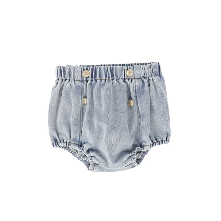 C-19791-Denim Button Bloomers -Denim