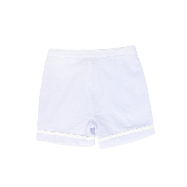 C-19820-Cotton Trim Shorts -Light Blue