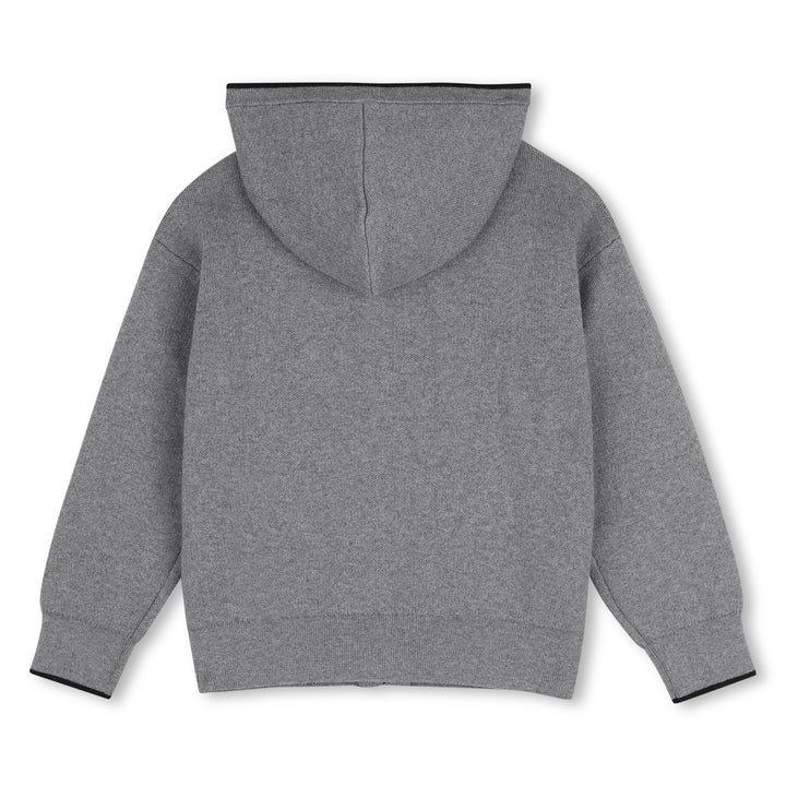 C21298 HEATHER GREY KNITTED CARDIGAN