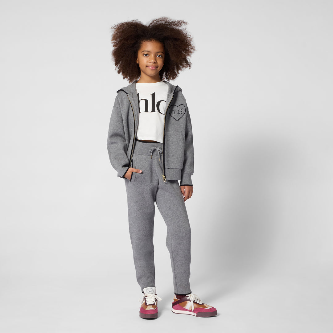 C21298 HEATHER GREY KNITTED CARDIGAN