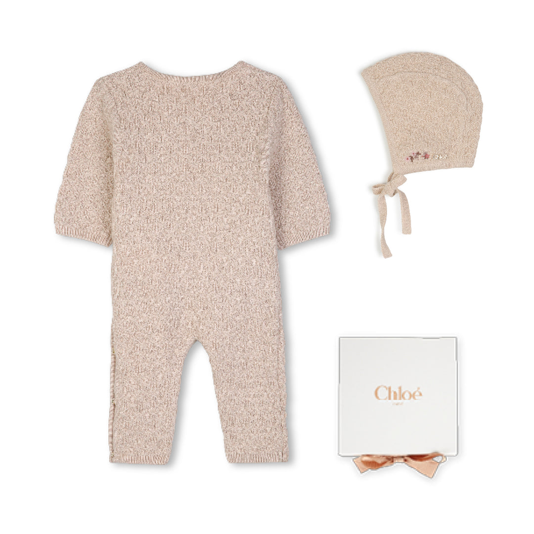 C21374 TOASTED ALMOND KNITTED SET