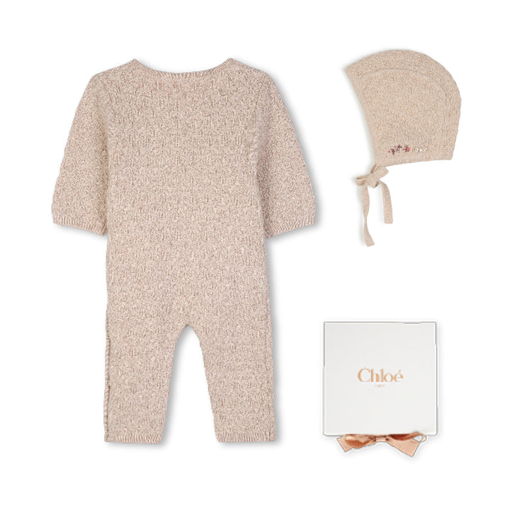 C21374 TOASTED ALMOND KNITTED SET