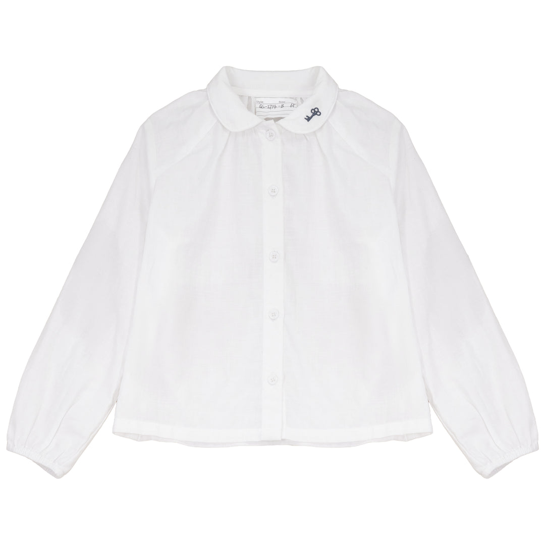 C2714CR/BL BOY SHIRT WITH EMBROIDERY
