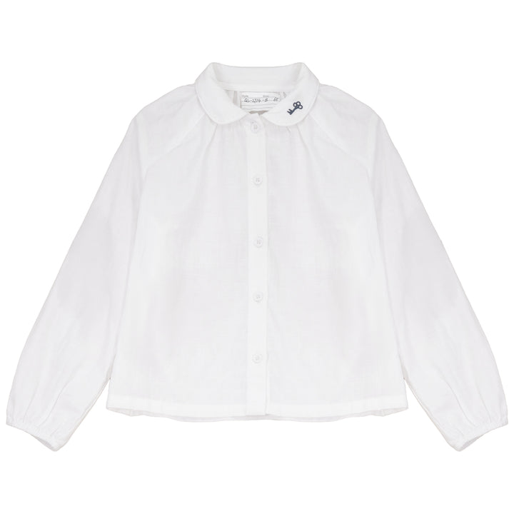 C2714CR/BL BOY SHIRT WITH EMBROIDERY
