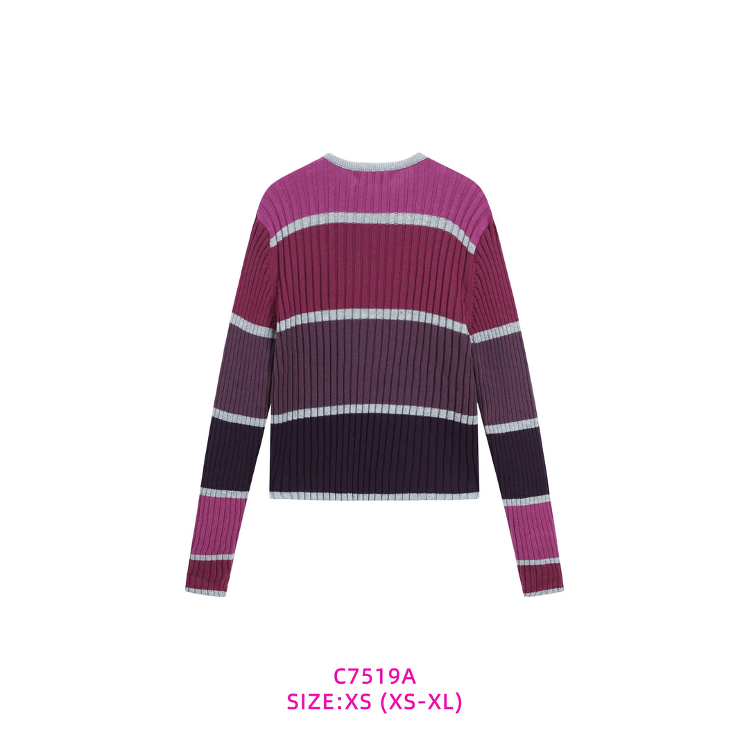 C7519A-BOLD STRIPED CARDIGAN