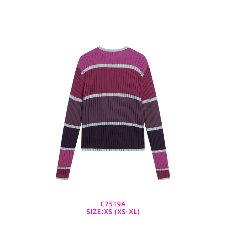 C7519A-BOLD STRIPED CARDIGAN