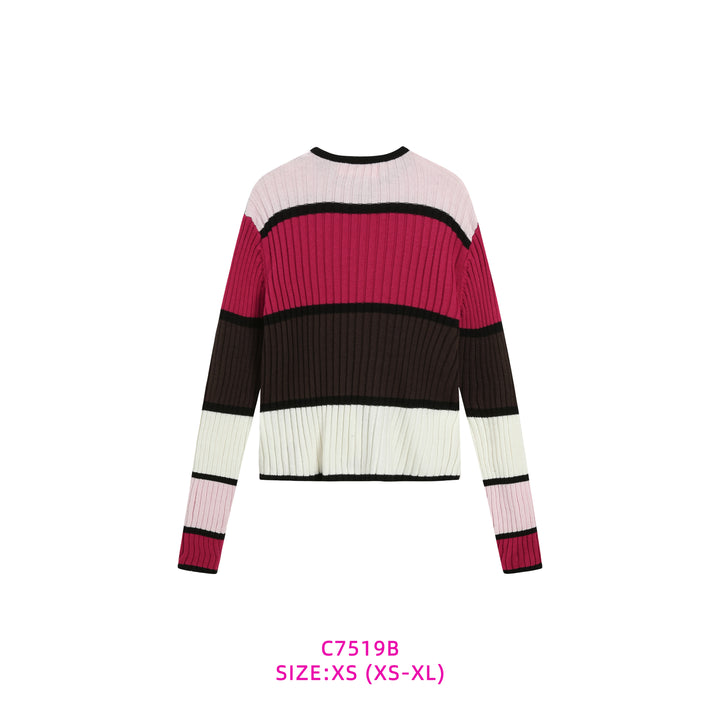 C7519B-BOLD STRIPED CARDIGAN