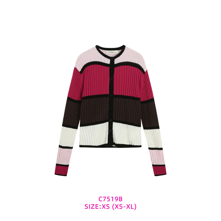 C7519B-BOLD STRIPED CARDIGAN