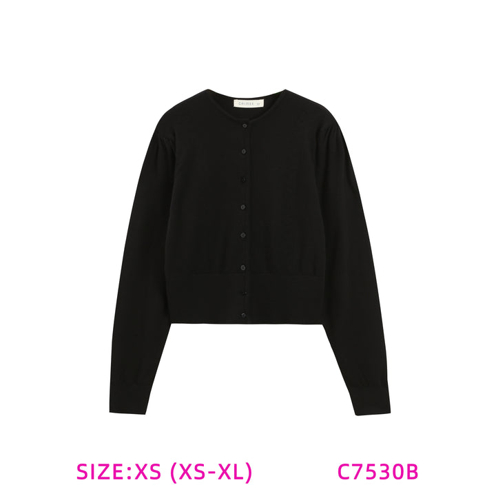 C7530B-BUTTON DOWN CARDIGAN