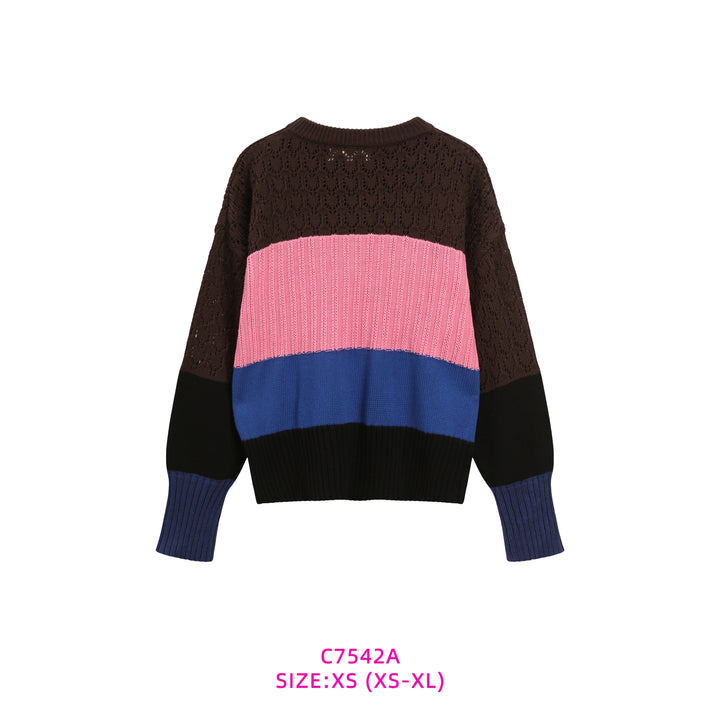 C7542A-BOLD STRIPE SWEATER