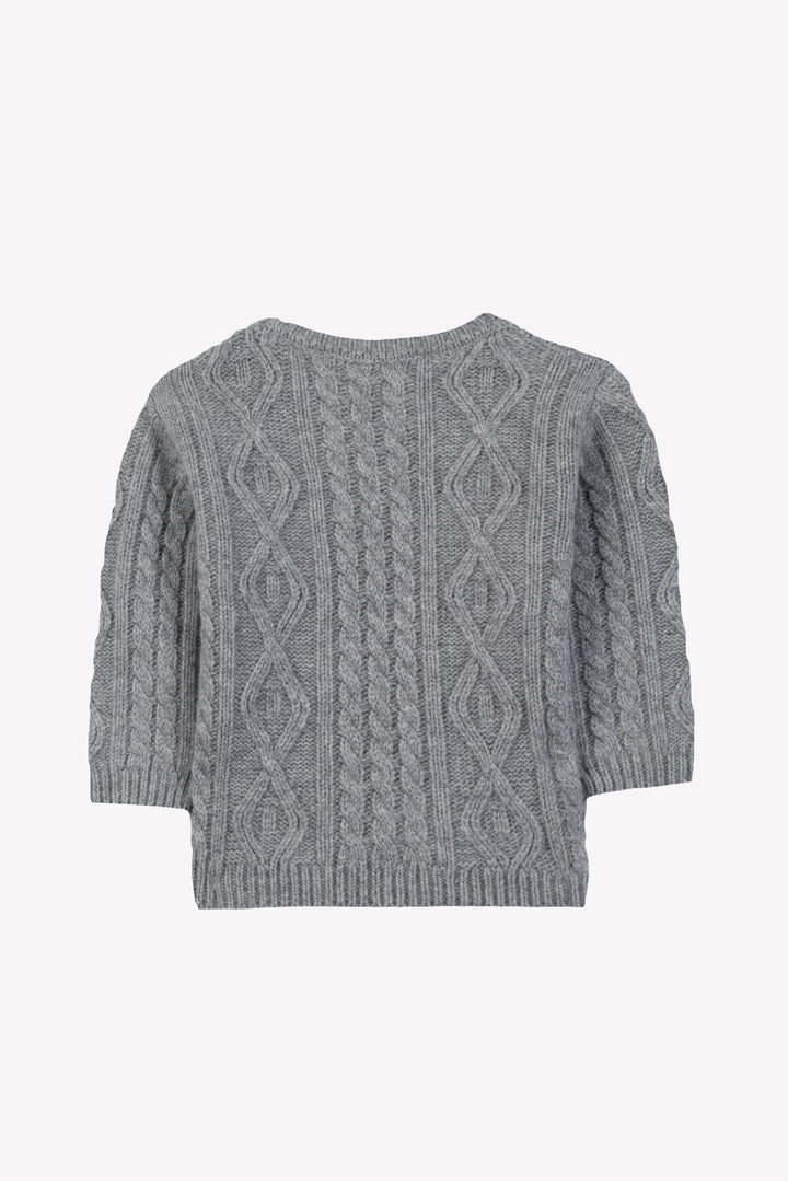 PULL9 - GRIS MOYEN CHINE