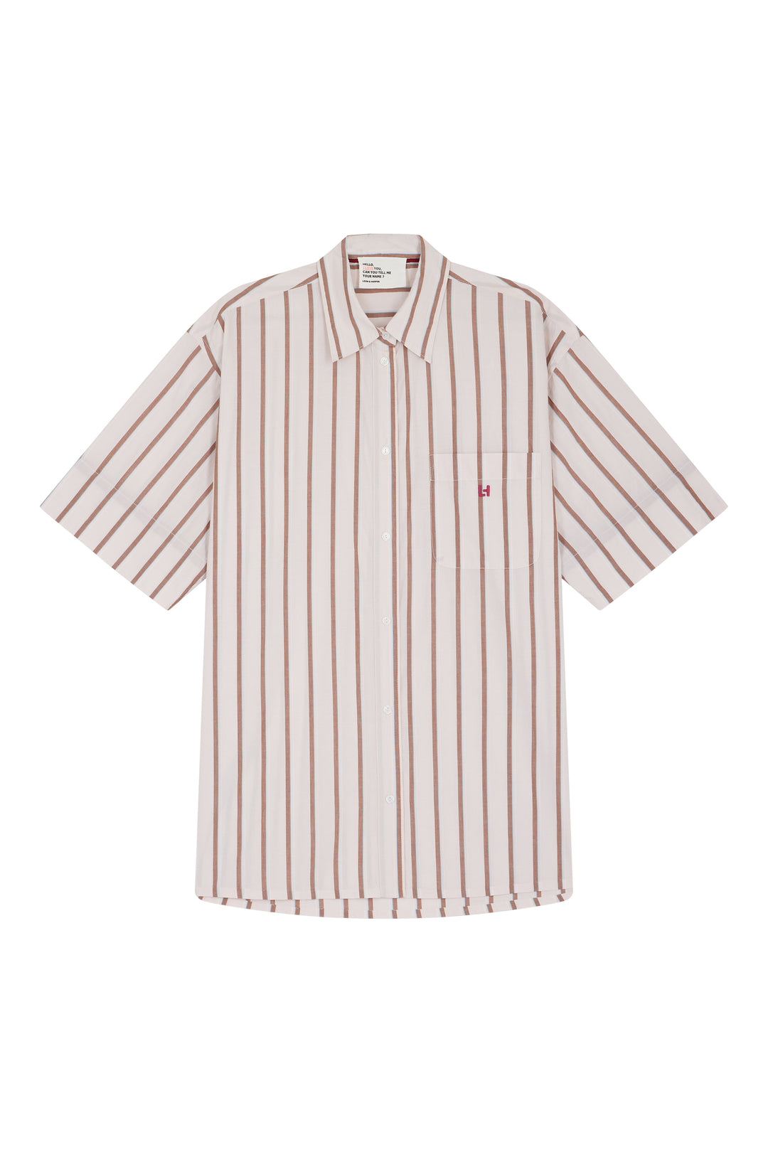 Clay TC129 Strp + Powder Short Sleeve Shirt with Collar