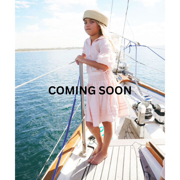 2611-GIRL LINEN SKIRT-PINK