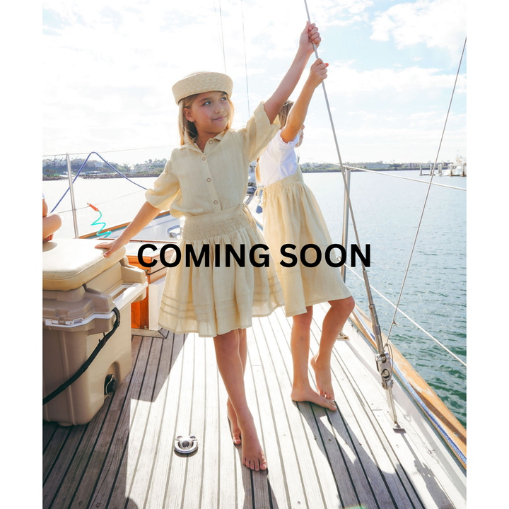 2611-GIRL LINEN SKIRT-YELLOW