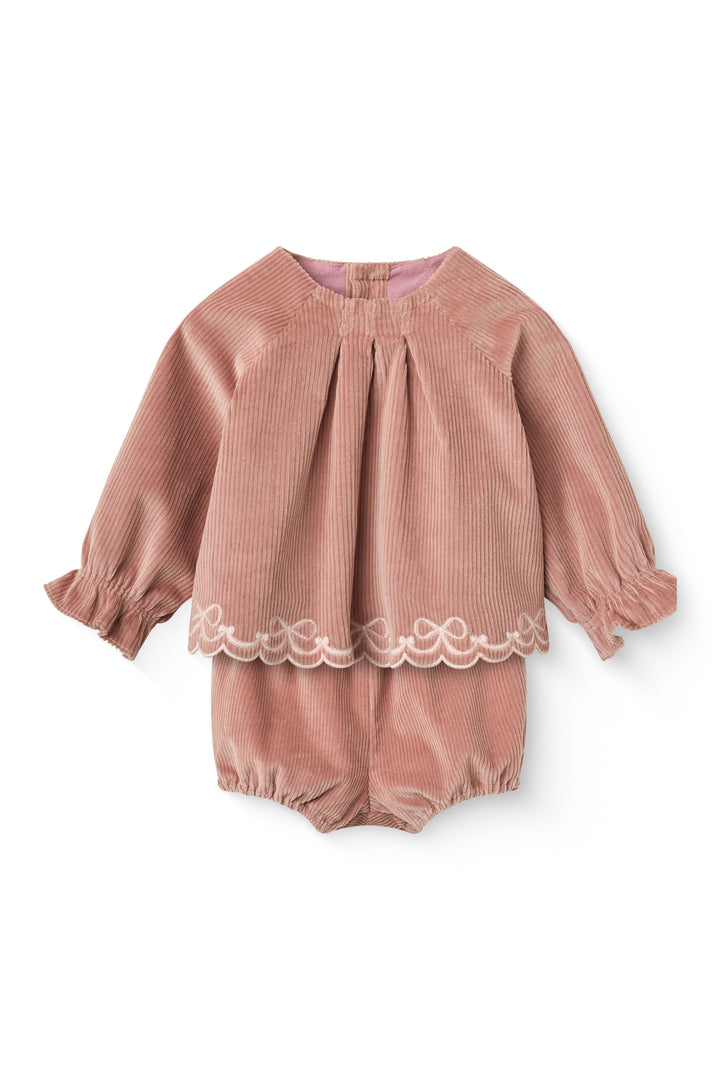 252-520-504 CORDUROY BABY SET W. EMB. - WINTER ROSE
