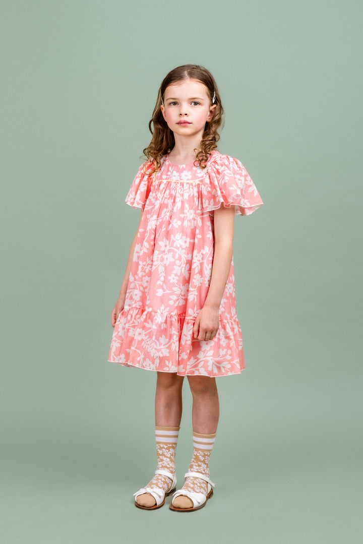 Cotton Chiffon Dress Mimi-Pink