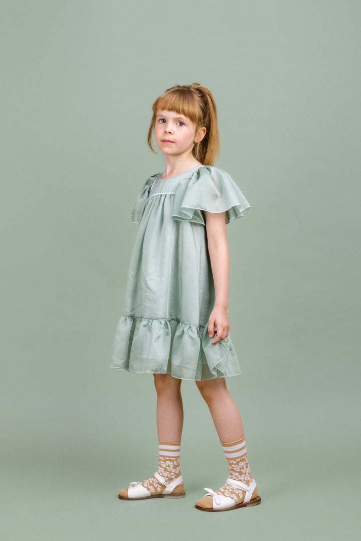 Chiffon Dress Cheer-Green