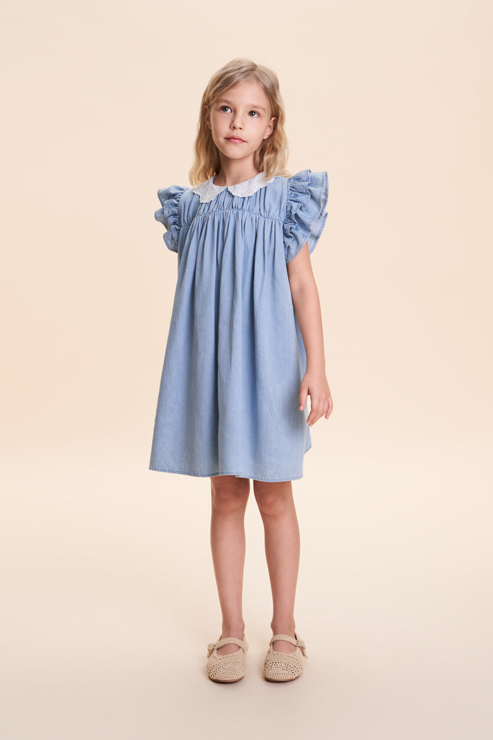 FRANKIE DRESS-Denim Blue