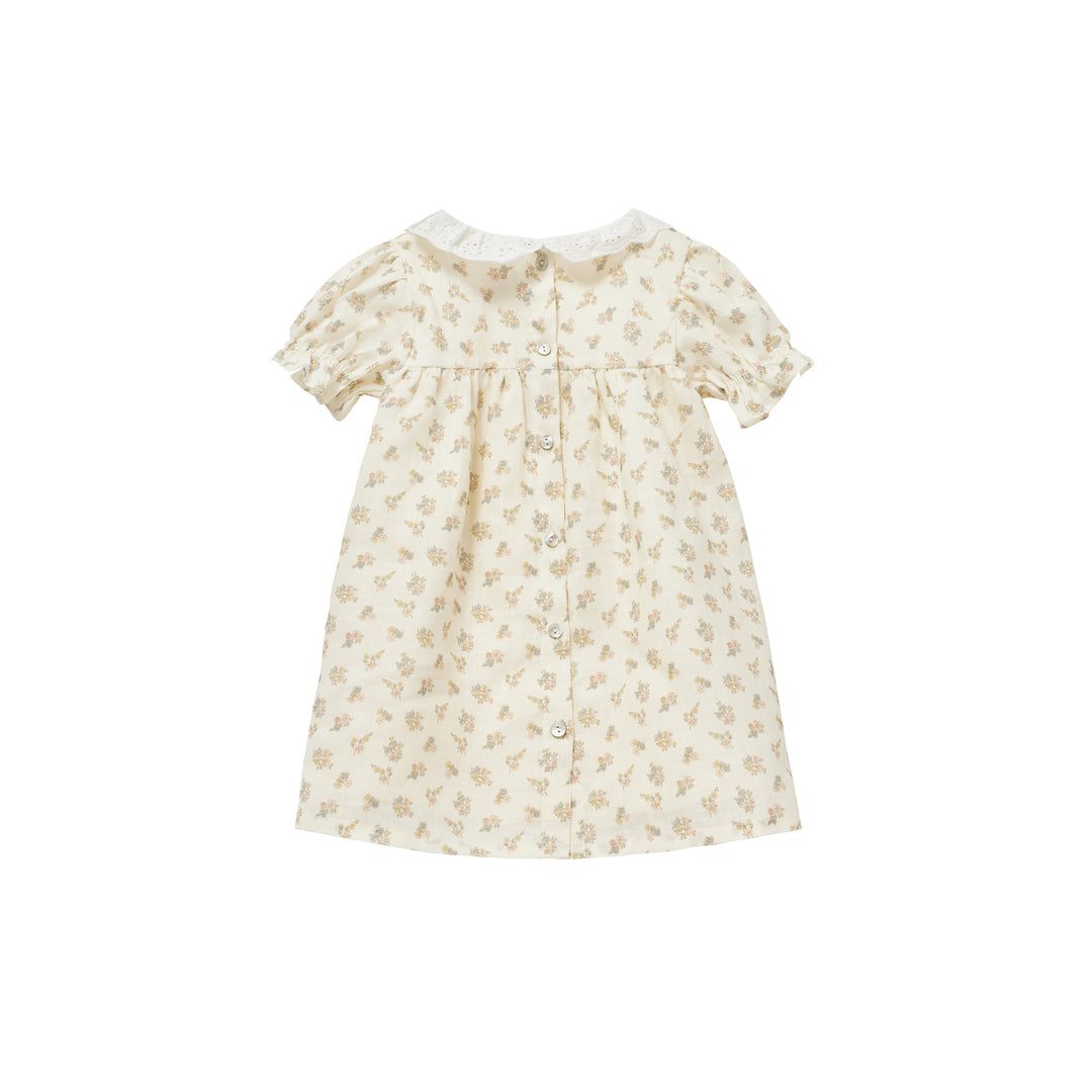 FRANKIE DRESS BABY-Cream Flower