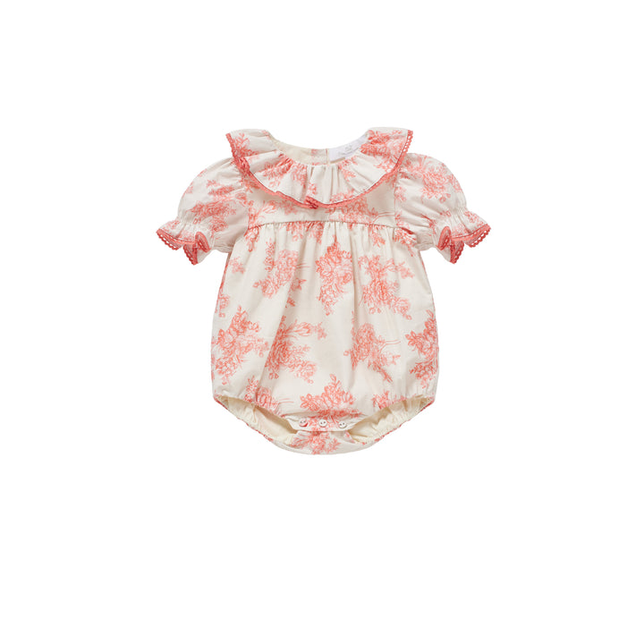 AGAPI ROMPER-Toile De Jouy Pink