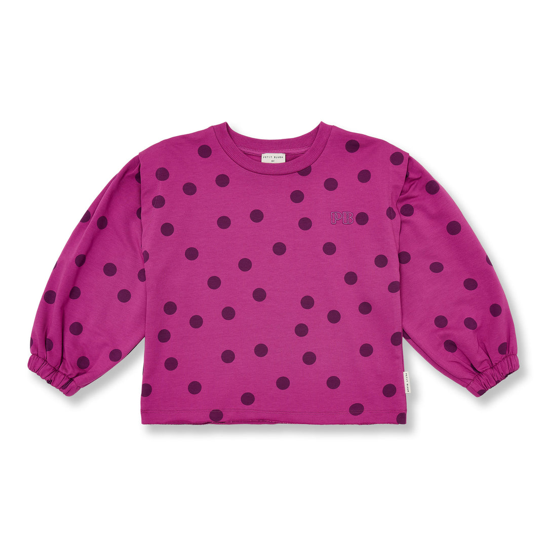104 Carly Sweater Dots - Deep Orchid