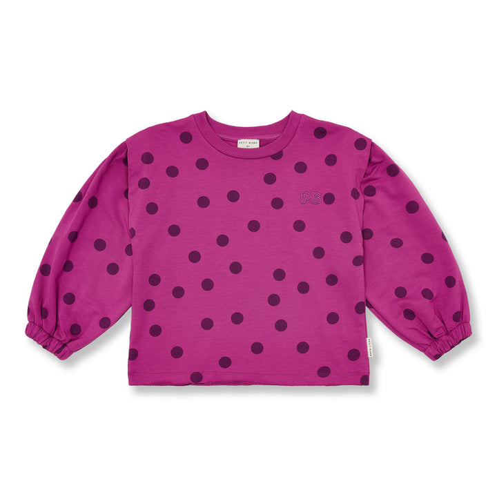 104 Carly Sweater Dots - Deep Orchid