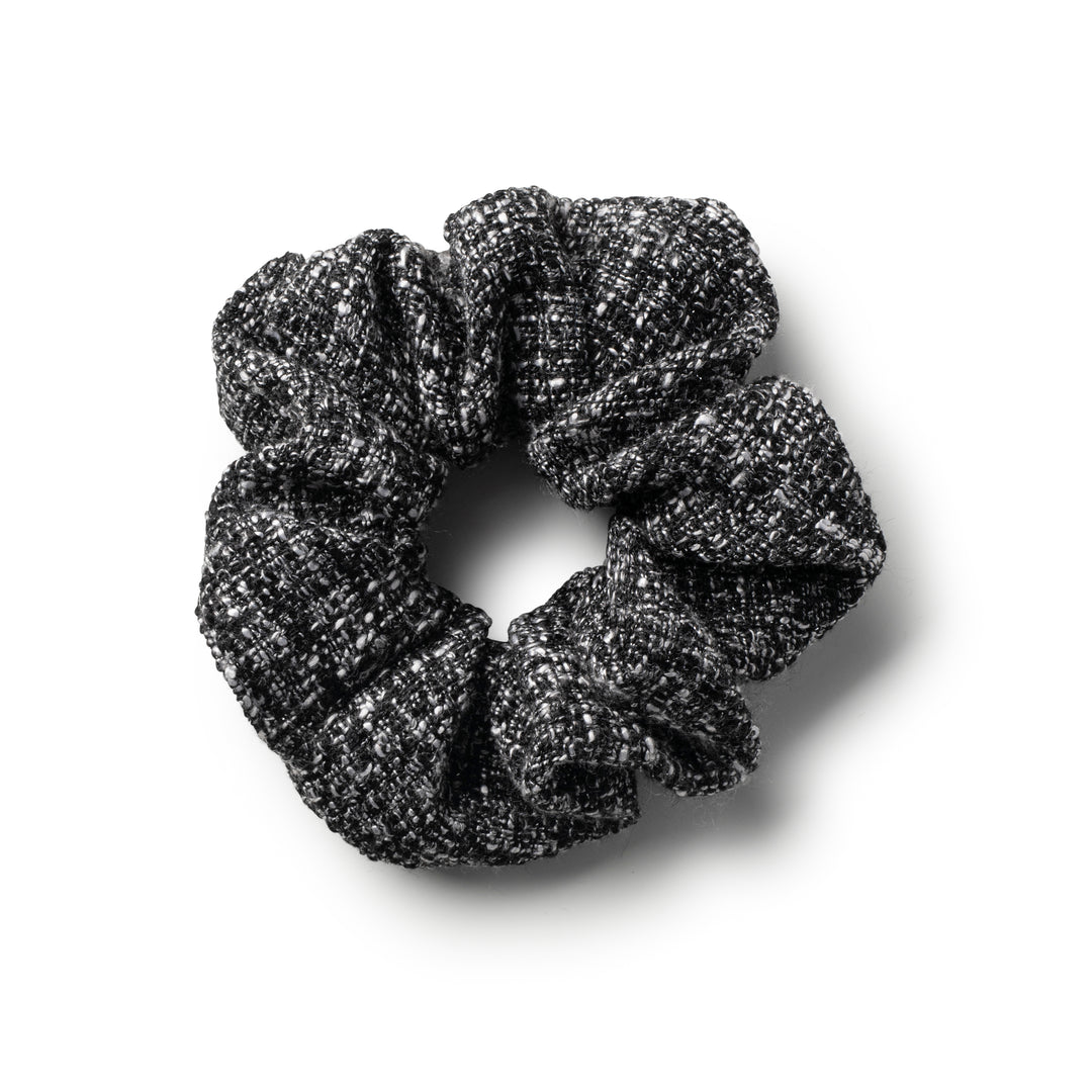 Clara Tweed Scrunchie Black