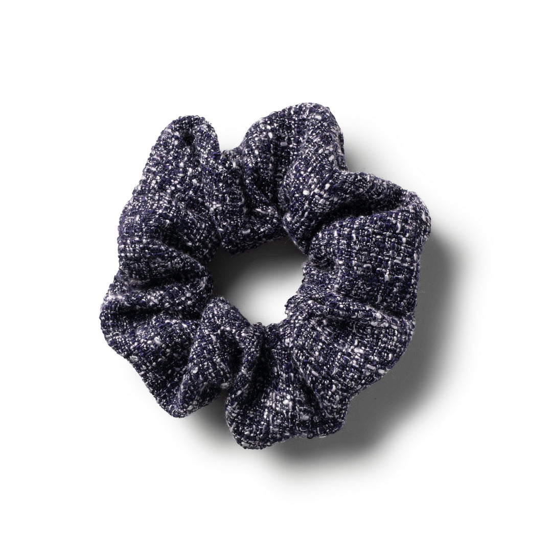 Clara Tweed Scrunchie Eggplant