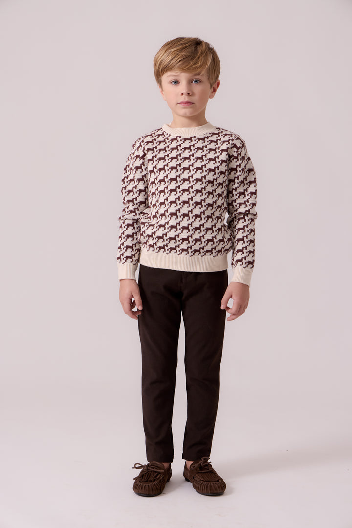 J412 Ashton Knit Sweater - Brown