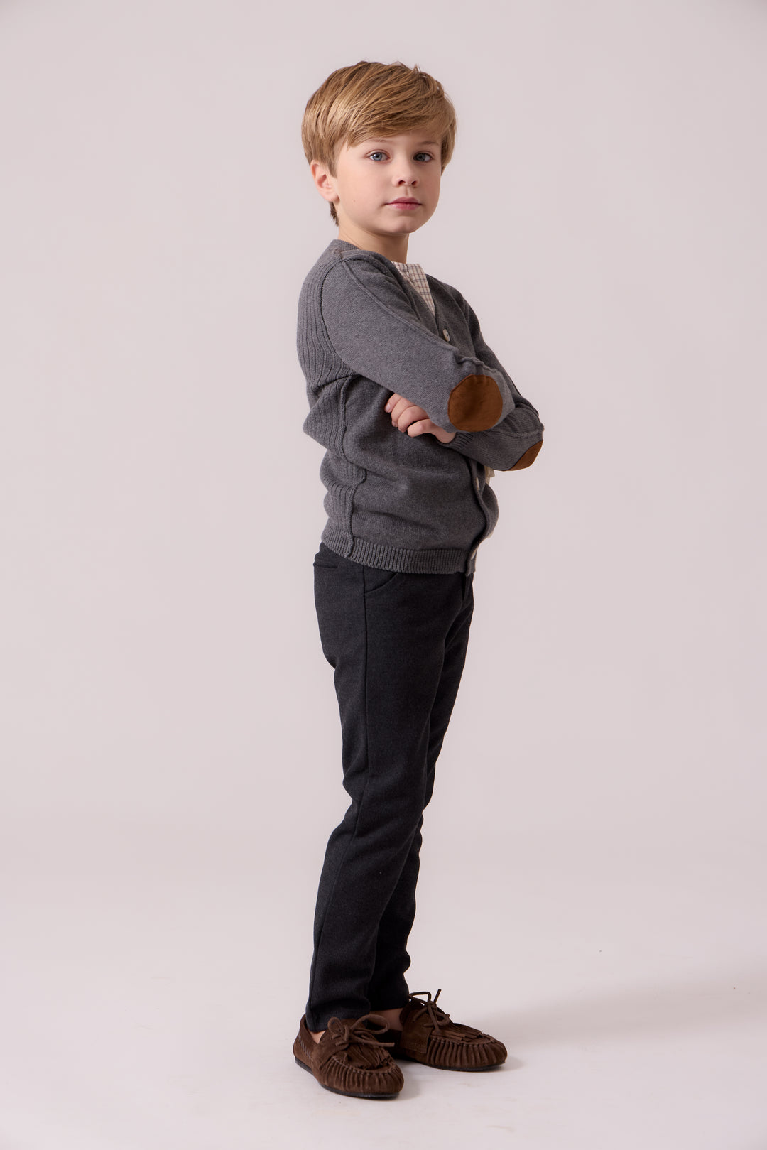 J402 Elliot Knit Cardigan - Grey