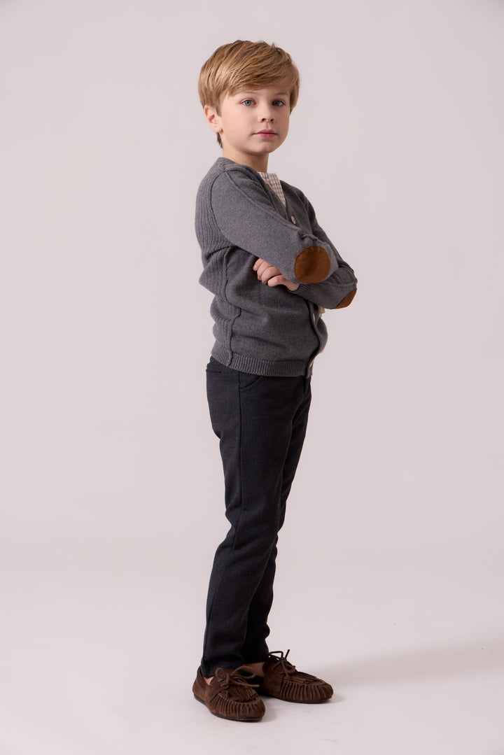 J402 Elliot Knit Cardigan - Grey