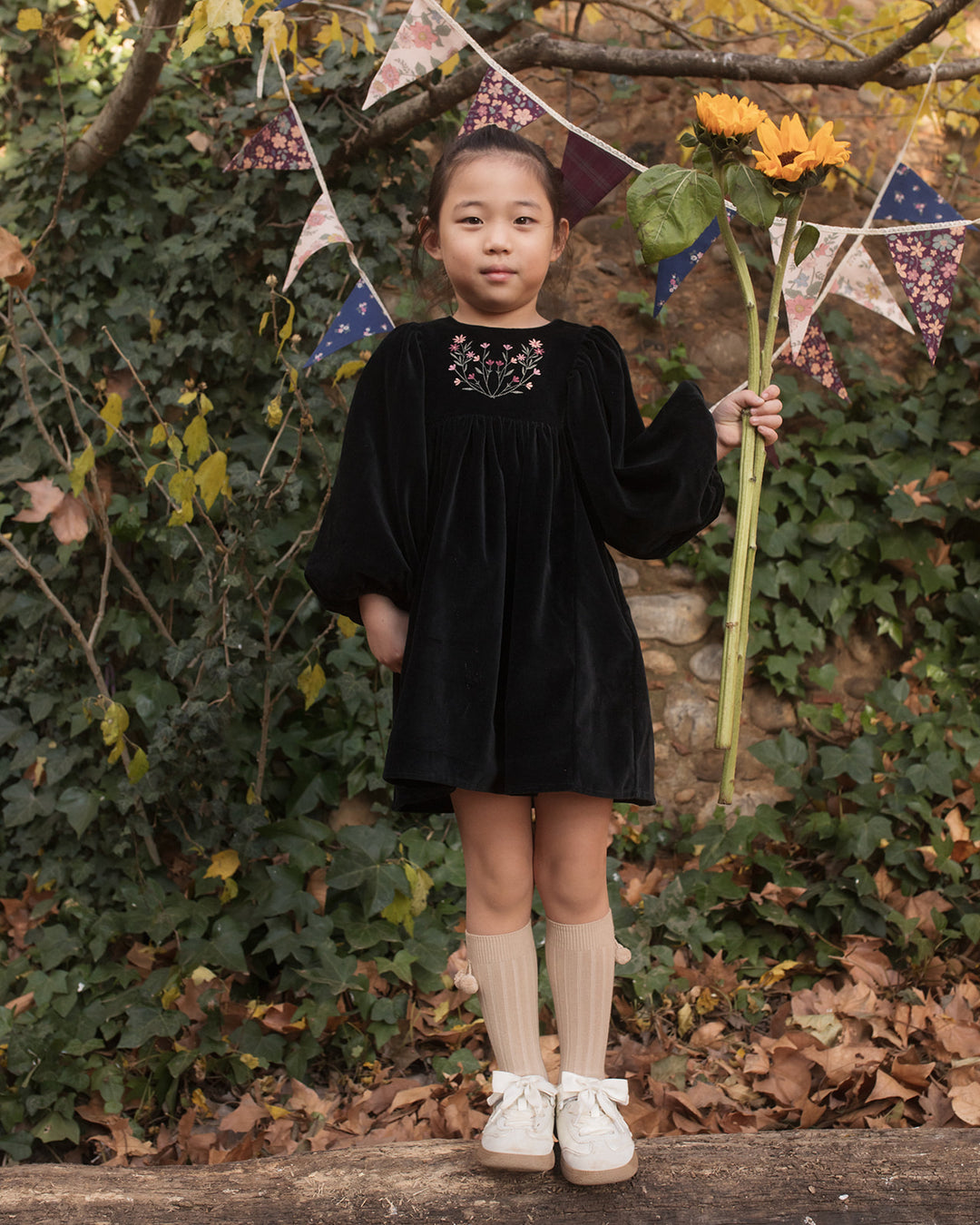 FB-FW26-00007 BELLE DRESS SHORT - VELVET VELOURS BLACK