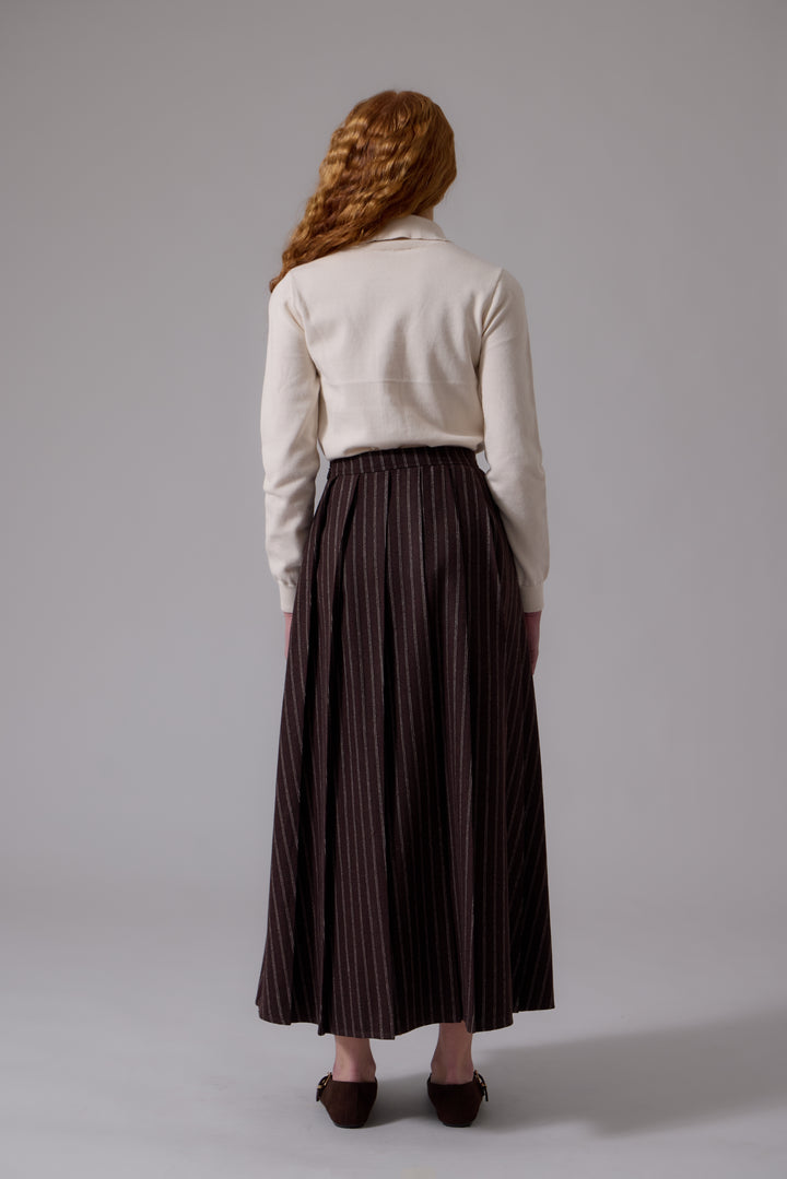 L408 Lyla Midi SkirtChocolate
